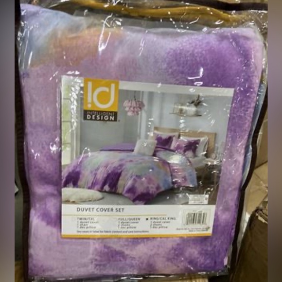 Intelligent Design Karissa Watercolor Tie Dye Printed Duvet Cover Set - Picture 11 of 12